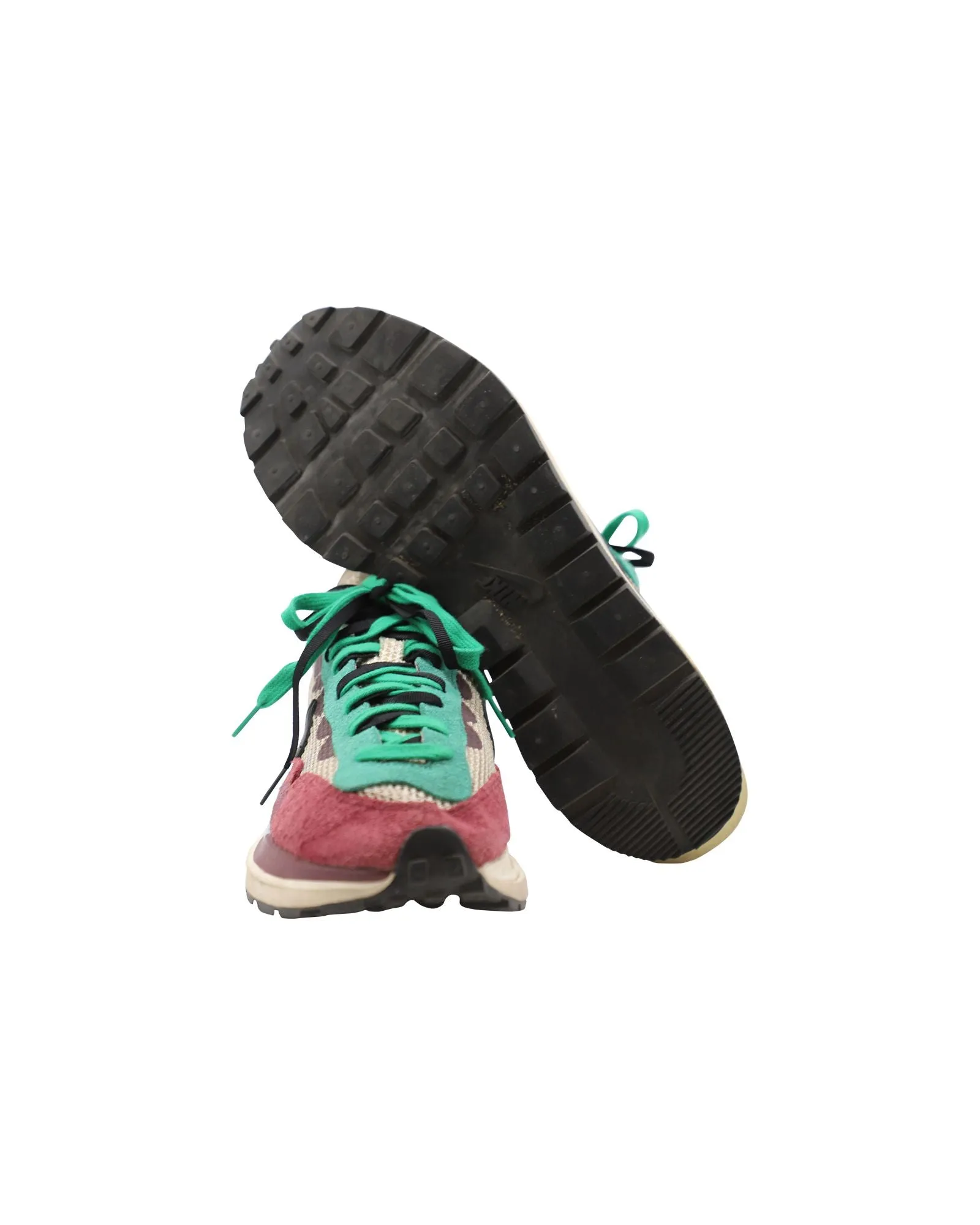 Sacai x Nike Vaporwaffle Sneakers in Villain Red Suede