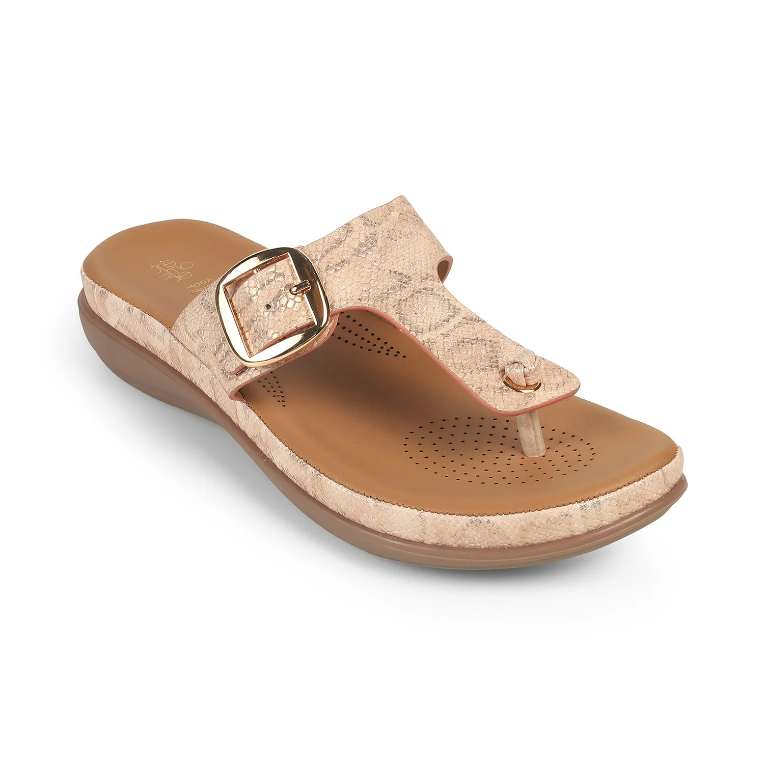 Tresmode Espoo Champagne Women's Casual Platform Flats